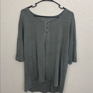Cute American eagle green shirt 3 button down